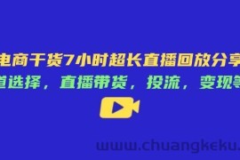 （14403期）电商干货7小时超长直播回放分享：赛道选择，直播带货，投流，变现等等