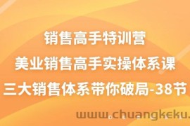 销售高手特训营，美业销售高手实操体系课，三大销售体系带你破局（38节）