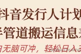 （10129期）抖音发行人计划，半管道搬运，日入300+，新手小白无脑冲