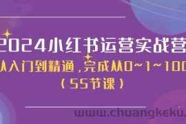 2024小红书运营实战营，从入门到精通，完成从0~1~100（51节课）