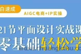 AIGC电商必备实操21节平面设计实战课，教你玩转AI