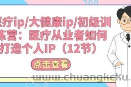医疗ip/大健康ip/初级训练营：医疗从业者如何打造个人IP(12节)