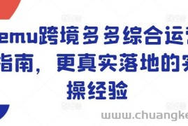 Temu跨境多多综合运营指南，更真实落地的实操经验