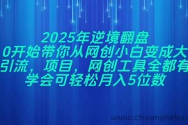 （14473期）2025年逆境翻盘，从0开始带你从网创小白变成大佬，引流，项目，网创工…