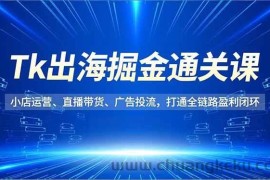 （16820期）Tk出海掘金通关课，小店运营、直播带货、广告投流，打通全链路盈利闭环