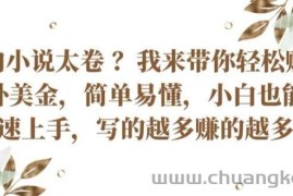 国内小说太卷 ?带你轻松赚取老外美金，简单易懂，小白也能快速上手，写的越多赚的越多【揭秘】
