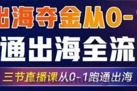2025出海夺金从0-1跑通出海全流程，三节直播课从0-1跑通出海，教你用AI跑通全流程