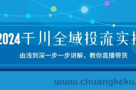 （10848期）2024千川-全域投流精品实操：由谈到深一步一步讲解，教你直播带货-15节
