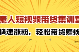 （2203期）素人短视频带货集训营：快速涨粉，轻松带货赚钱