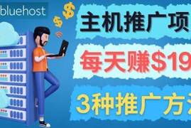 （3965期）在Youtube推广Bluehost主机赚钱项目，日赚195美元以上