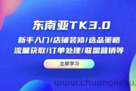东南亚TK3.0：新手入门/店铺装修/选品策略/流量获取/订单处理/联盟营销等